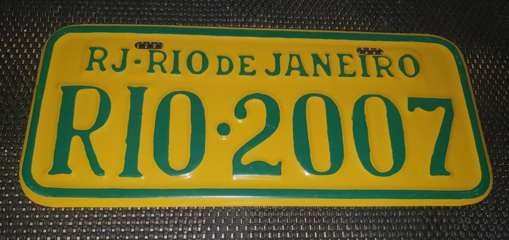Braziliaans Souvenir-Kenteken: "RIO-2007" ️, Ophalen of Verzenden, Gebruikt, Auto's