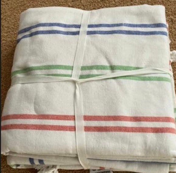 2 nieuwe hamamdoeken set - Postcode Loterij, Katoen, Wasbaar, Nieuw, Meerkleurig