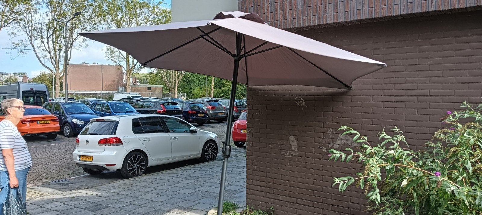 voor op de camping of tuin, Tuin en Terras, Ophalen of Verzenden, Parasolvoet