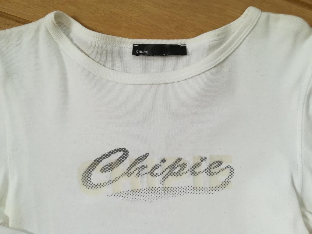CHIPIE wit t- shirt maat S, Kleding | Dames, T-shirts, Zo goed als nieuw, Maat 38/40 (M), Wit, Korte mouw, Ophalen of Verzenden