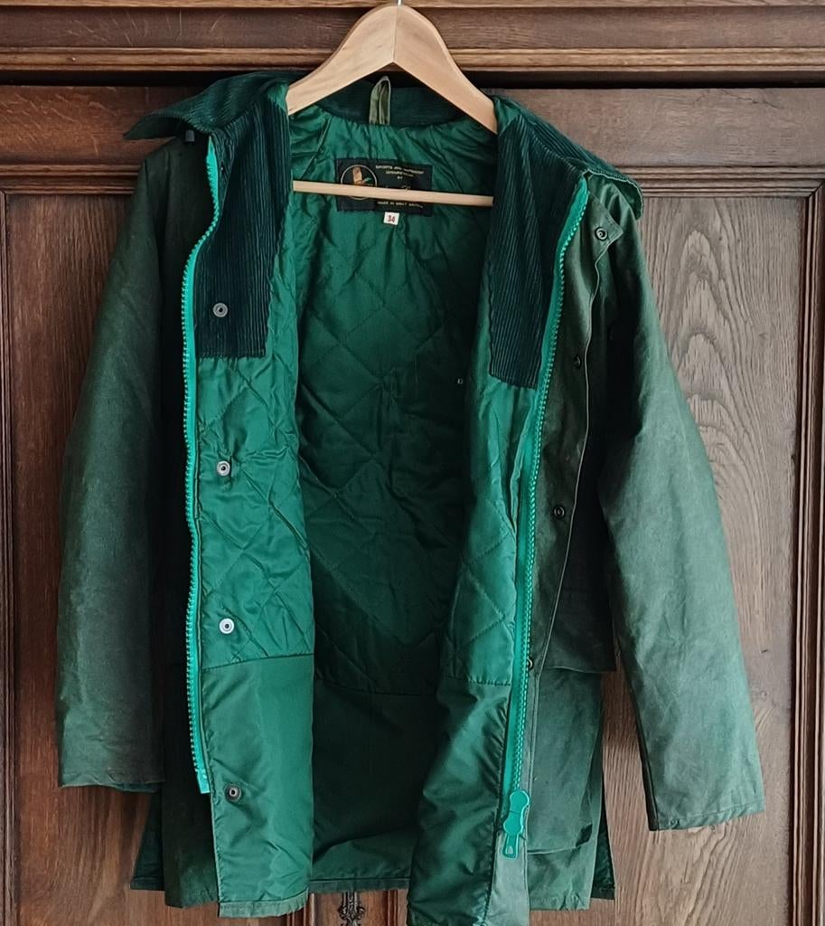 Engelse waxcoat - Whatbaron Limited, Kleding | Dames, Jassen | Winter, Ophalen of Verzenden, Zo goed als nieuw, Maat 34 (XS) of kleiner