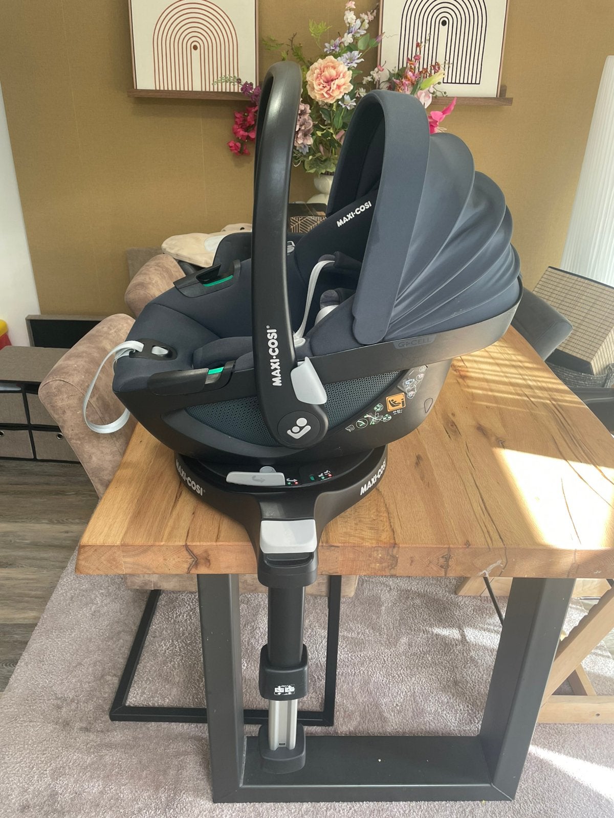 Maxi Cosi Pebble 360 + Familyfix 360 base, Ophalen, Zo goed als nieuw, Isofix, 0 t/m 13 kg