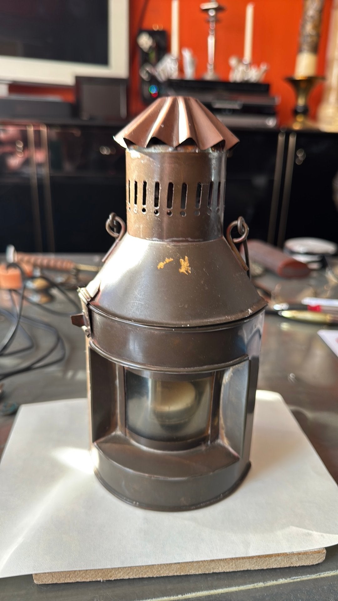 Antiek boot lampje, Ophalen of Verzenden