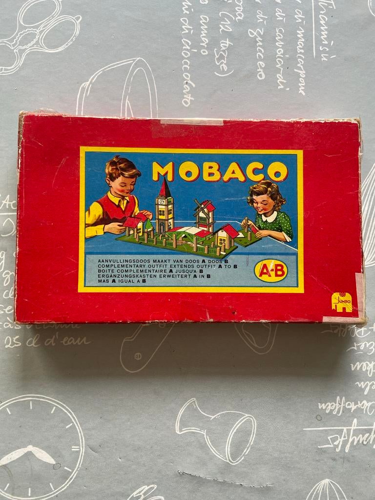 Vintage Mobaco Bouwdoos A-B - Jaren '50 Constructiespeelgoed, Ophalen of Verzenden, Gebruikt, Overige merken