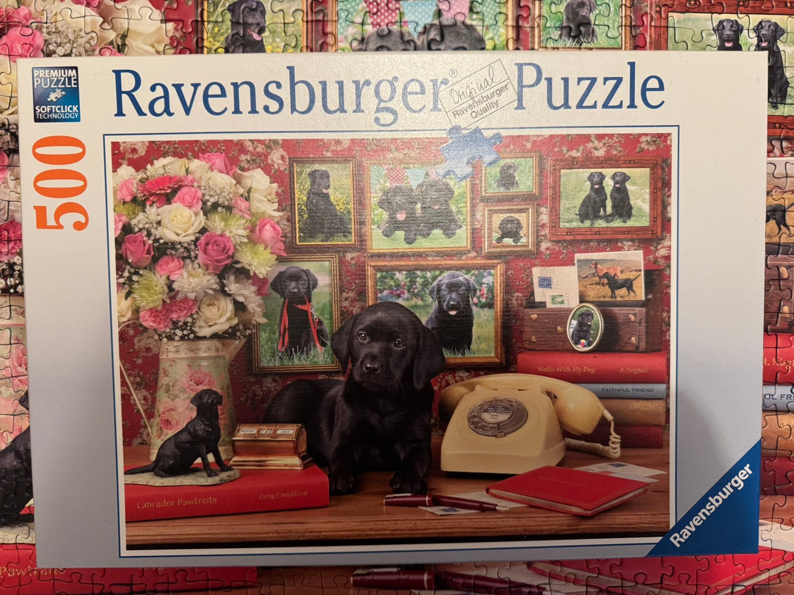 Zwarte labrador puzzel ~ 500 stukjes, Ophalen of Verzenden, 500 t/m 1500 stukjes, Zo goed als nieuw