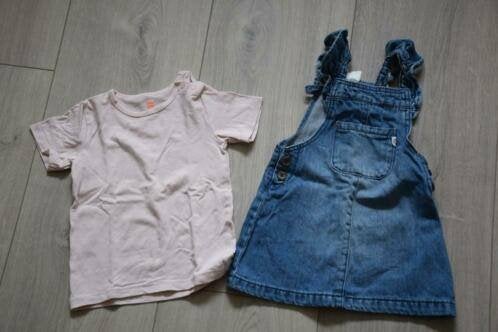 Overgooier jurk met bijpassend shirtje in maat 86, Kinderen en Baby's, Babykleding | Maat 86, Ophalen of Verzenden, Zo goed als nieuw