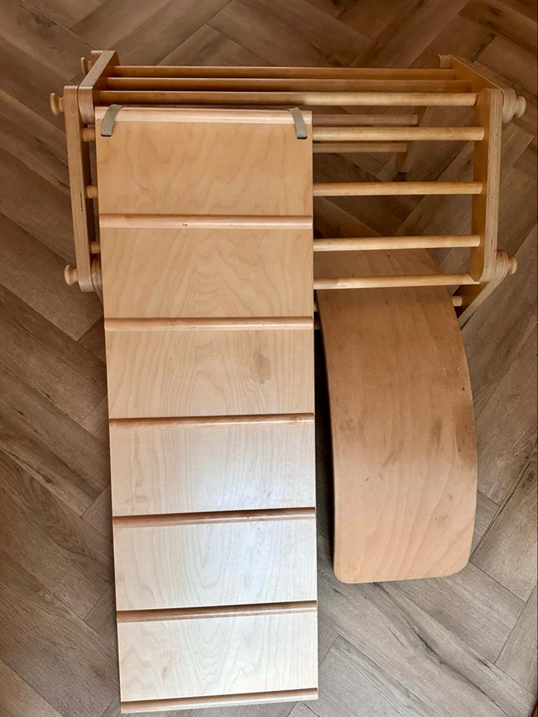 Ette Tete klimrek en glijbaan/klimplank met Wobbel board, Ophalen, Gebruikt, Glijbaan