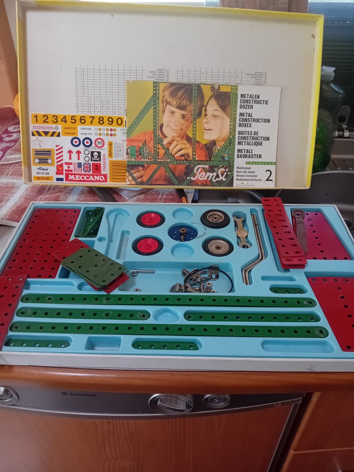 Vintage Meccano Temsi Bouwdoos 2 - Niet Compleet, Ophalen of Verzenden, Gebruikt, Overige merken