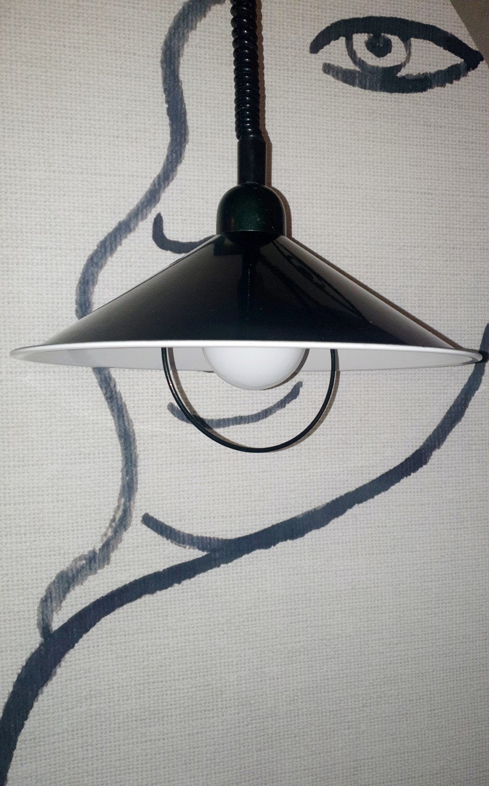 Treklamp retro vintage minimalistisch modern, Ophalen, Zo goed als nieuw, Metaal, Minder dan 50 cm