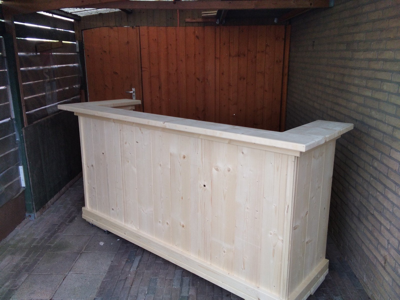 Steigerhouten Bar Balie Statafel Mancave, Ophalen, Nieuw