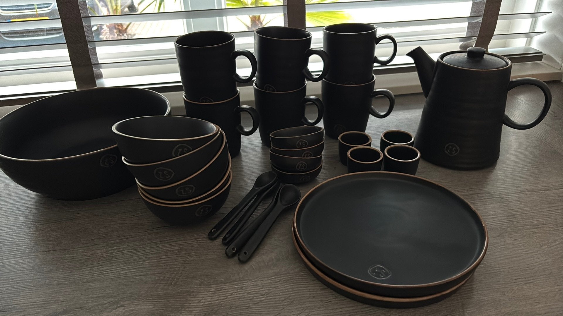 Zusss zwart servies nieuw!!, Ophalen, Overige merken, Overige typen, Nieuw