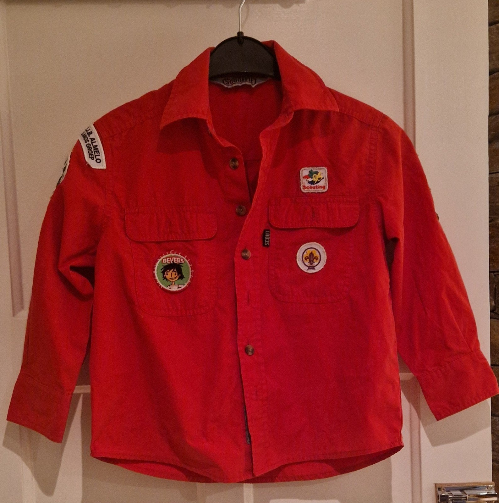 Scouting blouse tenue bevers maat 122, Jongen of Meisje, Overhemd of Blouse, Ophalen of Verzenden, Zo goed als nieuw
