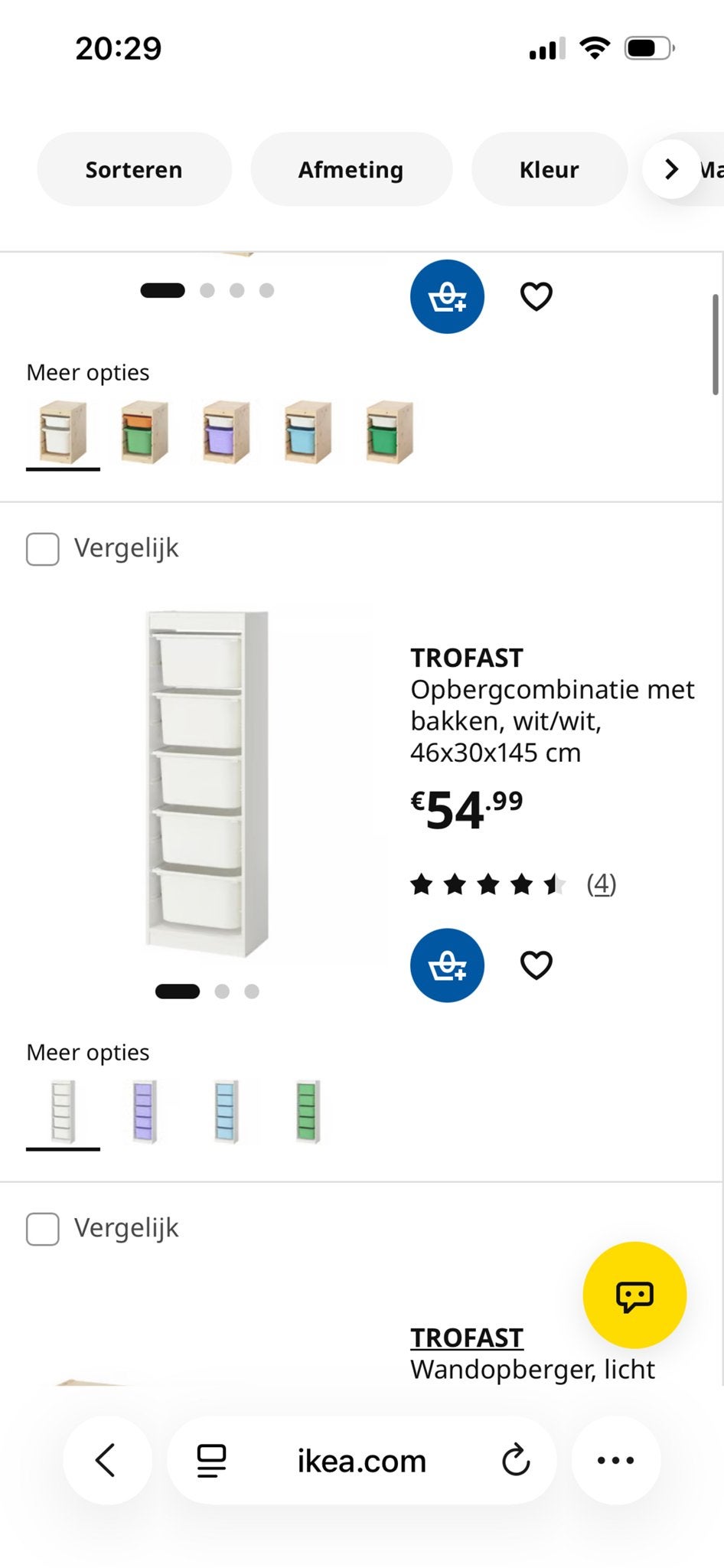 Gezocht: Nette IKEA Trofast kast, Ophalen, 105 cm of meer, Zo goed als nieuw, Minder dan 50 cm