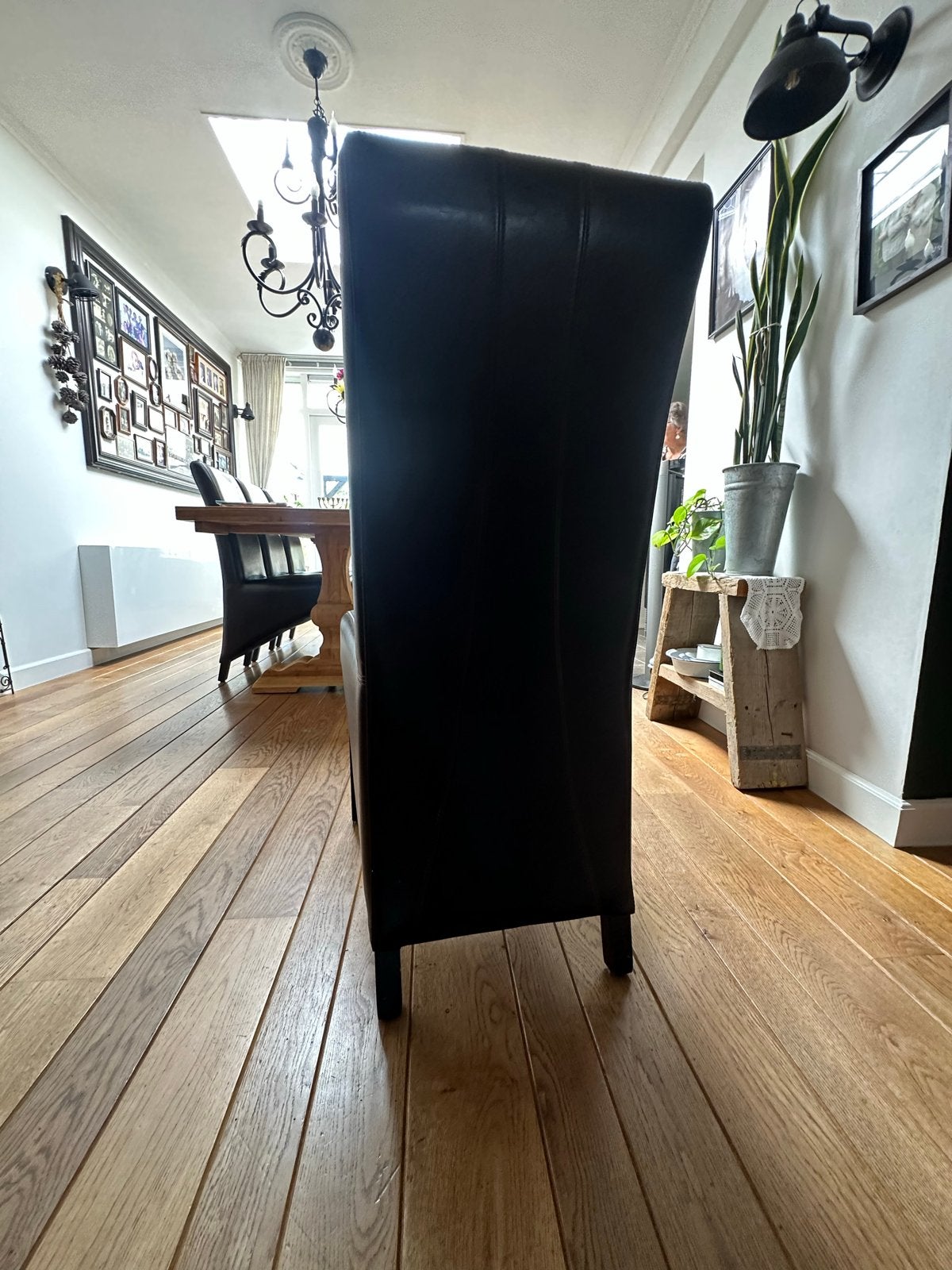 10 Bruine Kunstlederen Eetkamerstoelen - Comfortabel & Stijl, Ophalen, Overige materialen, Gebruikt, Bruin