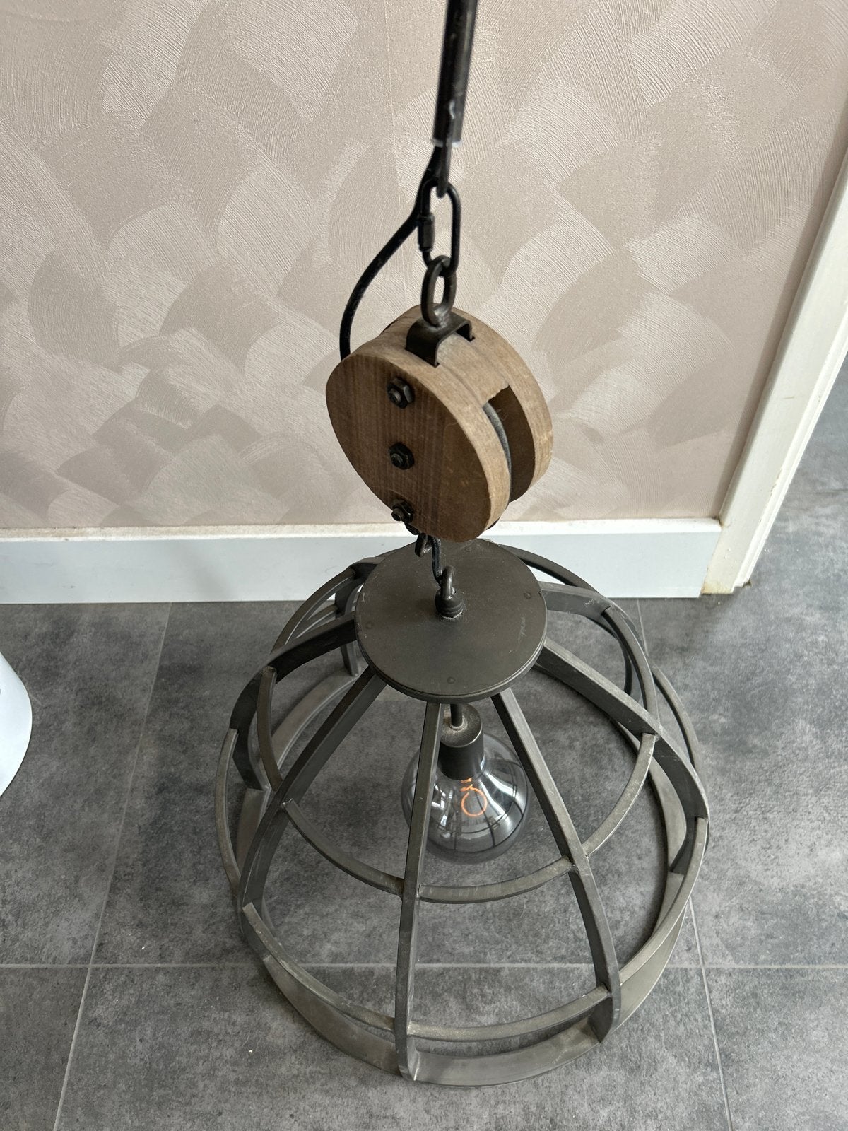 4x Chericoni Aperto industriële hanglampen Ø 47 cm & Ø 34 cm, Ophalen, E27 (groot), Zo goed als nieuw, Metaal