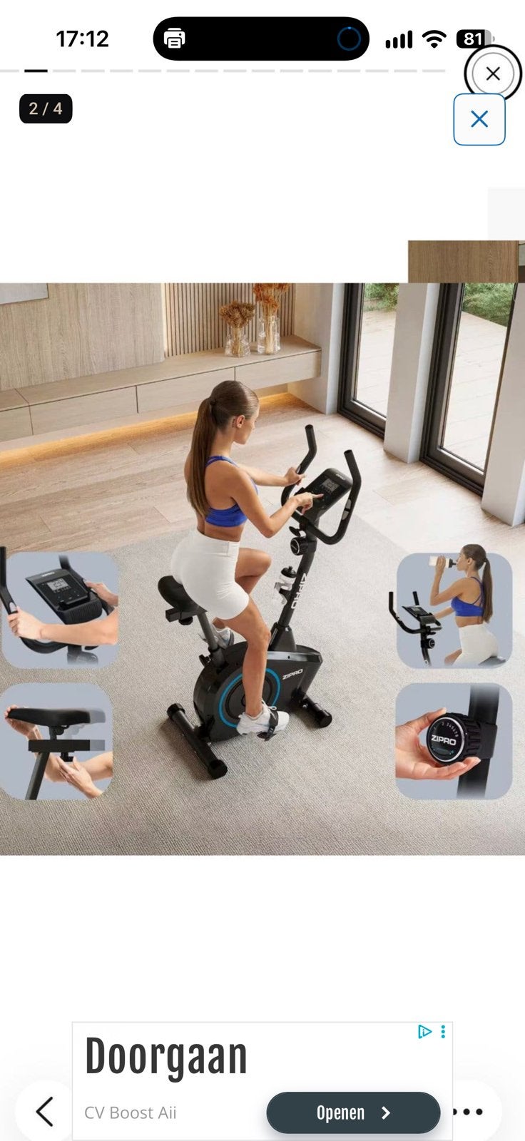Hometrainer nieuw nog nooit gebruikt, Sport en Fitness, Ophalen, Benen, Nieuw, Metaal