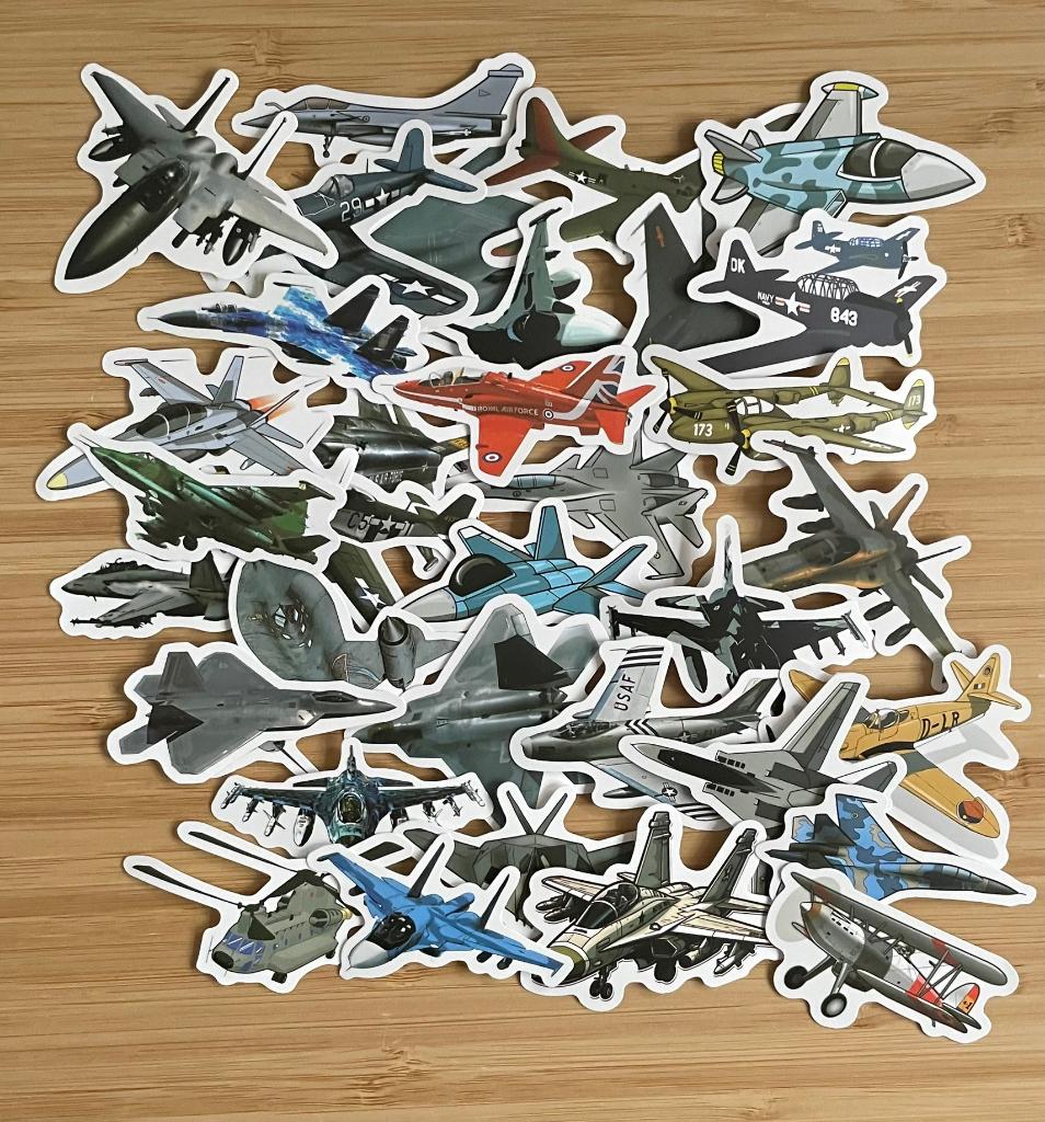 Oorlogsvliegtuigen/ vliegtuigen stickers, Verzenden, Nieuw, Meerdere stickers