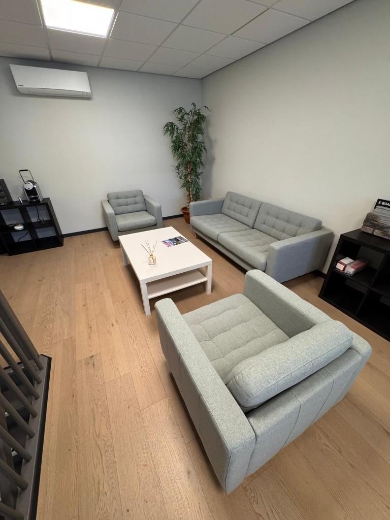 Bankstel 2 sits plus 2 Fauteuils en een tafel, Ophalen, Gebruikt, 100 tot 125 cm, 150 tot 200 cm