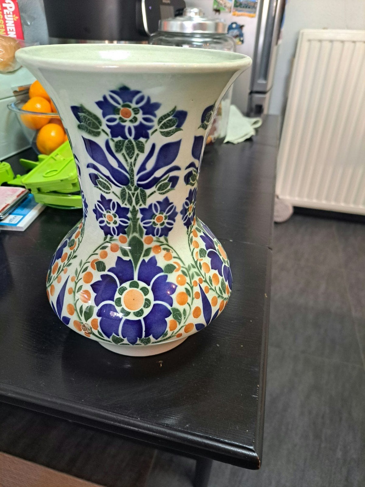 Prachtige Boch Delfts Blauw vaas, handgeschilderd, Ophalen of Verzenden