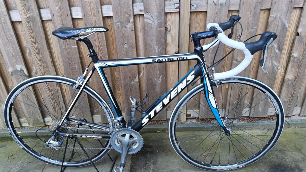 Stevens Sanremo racefiets, Fietsen en Brommers, Fietsen | Racefietsen, 28 inch, Velgrem, Aluminium, Zo goed als nieuw