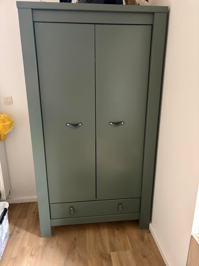 Kledingkast met lades en hangruimte - Groen, Kinderen en Baby's, Kinderkamer | Commodes en Kasten, Ophalen, Kast, 50 tot 70 cm
