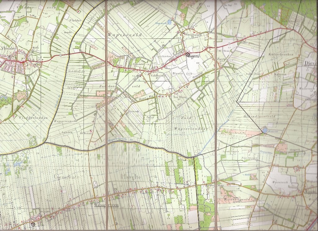 Diever Blad 16 F Topografische Kaart 1972, Gesigneerd, 1950 - 1999, Cartografie, Ophalen of Verzenden