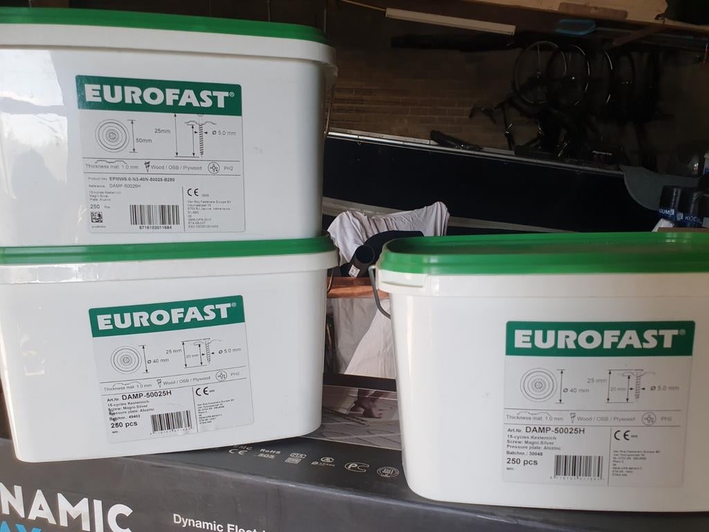 Eurofast dakschroeven, Doe-het-zelf en Verbouw, IJzerwaren en Bevestigingsmiddelen, Ophalen, Nieuw, Minder dan 50 mm, Schroeven