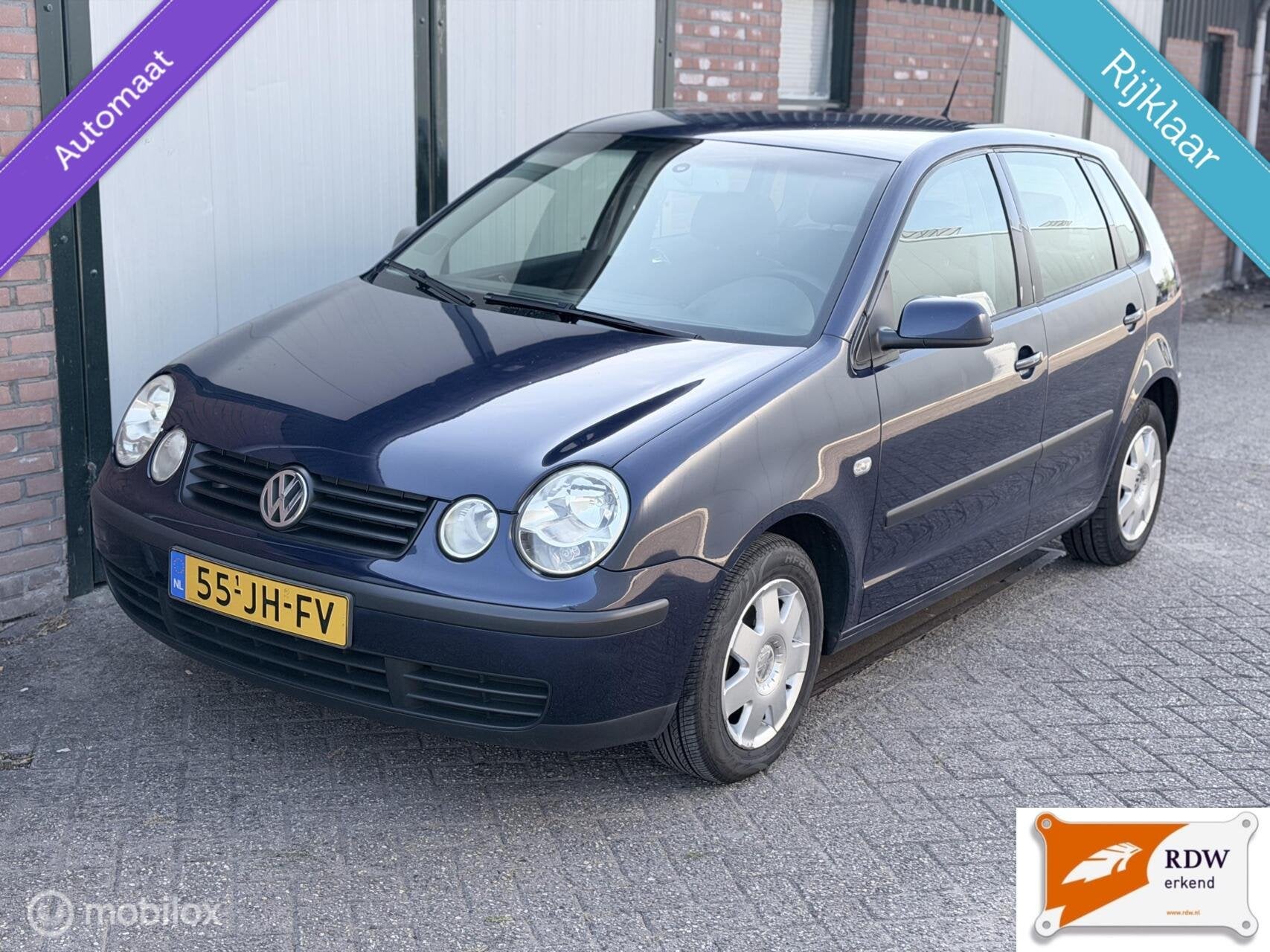 Volkswagen Polo 1.4-16V Comfortline AUTOMAAT/AIRCO/CRUISE CO, Blauw, Bedrijf, Startonderbreker, Euro 4