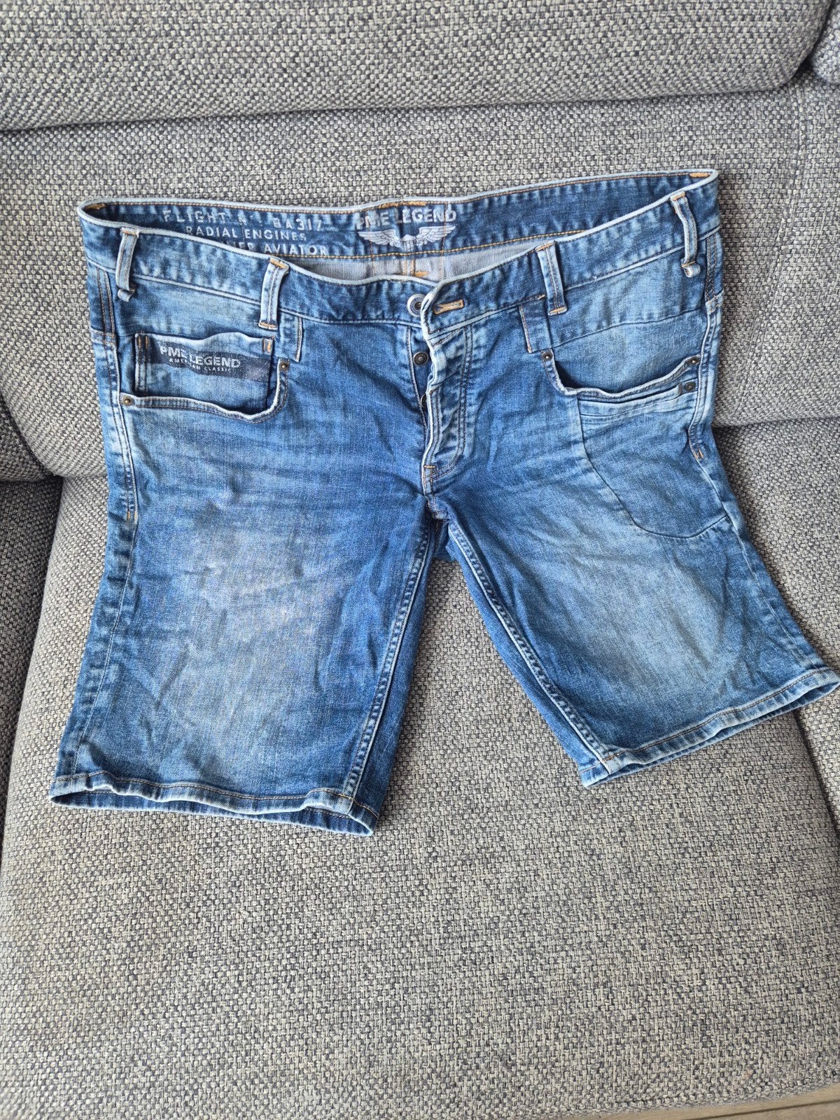PME Legend spijkerbroek/short maat 38 jeans, W36 - W38 (confectie 52/54), Blauw, Ophalen of Verzenden, PME Legend