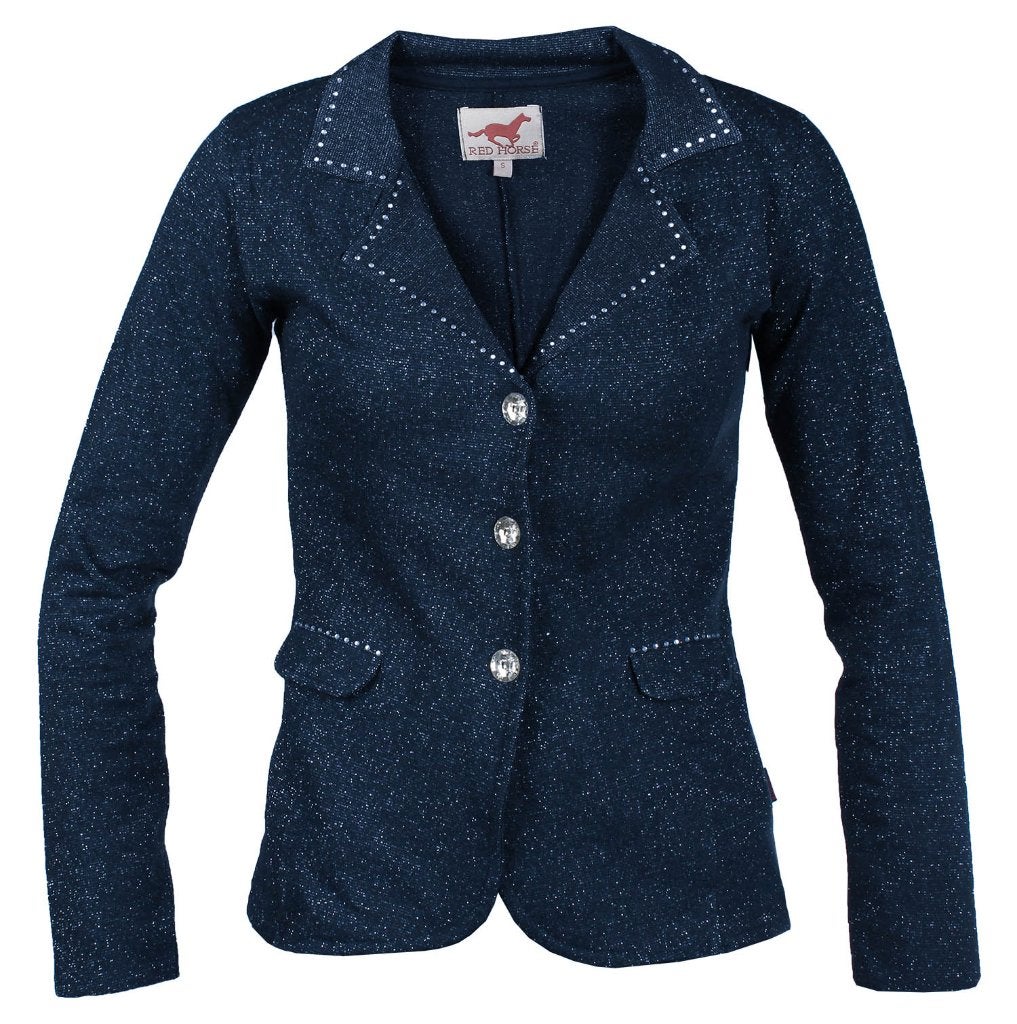 Wedstrijdjasje Glitter Blauw 128,140,152,164,176,XS en S, Dieren en Toebehoren, Paardrijkleding, Blauw, ., Red Horse, Nieuw