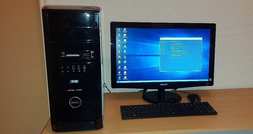 PC Dell XPS 420, Intel Q9300, 2.5 GHZ + 22’’ Full HD Monitor, Computers en Software, Ophalen, Gebruikt, HDD, 2 tot 3 Ghz