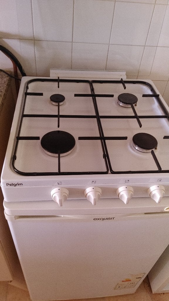 gaskookplaat met glazen afdekplaat, Ophalen, 4 kookzones, Zo goed als nieuw, Gas