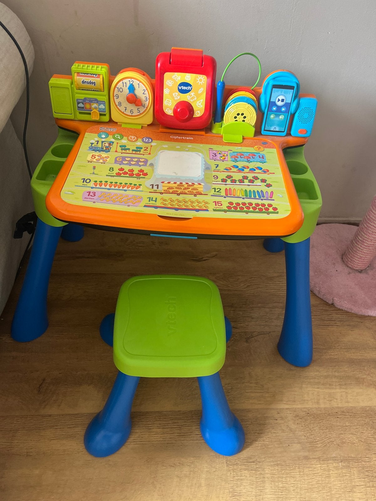 VTech Magische Leertafel met 2 Dubbelzijdige Activiteitenbla, Ophalen, Gebruikt, Taal en Lezen, Met geluid