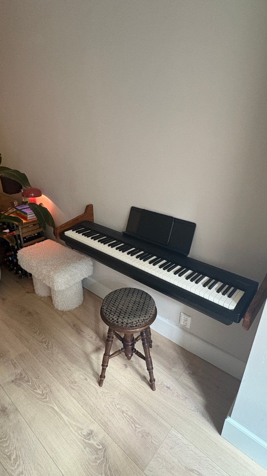 Antieke/vintage in hoogte verstelbare pianokruk, Muziek en Instrumenten, Piano's, Ophalen, Gebruikt