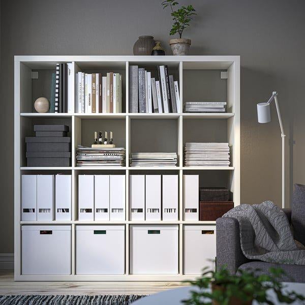 IKEA Kallax 4x4 open wandkast wit (147 x 147 cm), Huis en Inrichting, Ophalen, Met plank(en), Gebruikt, 100 tot 150 cm
