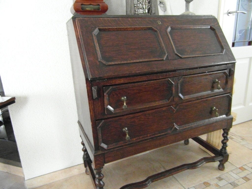 leuke wandkast bureau secretaire 89 cm Breed Elst (U), Ophalen, Gebruikt