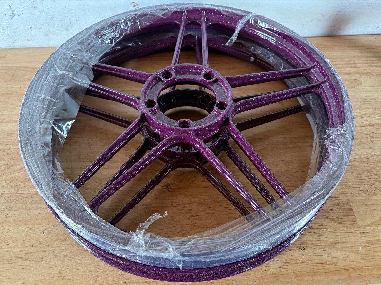 Puch Maxi 17 inch 10-spaaks stervelg paars met flakes, Verzenden, Nieuw, Overige typen