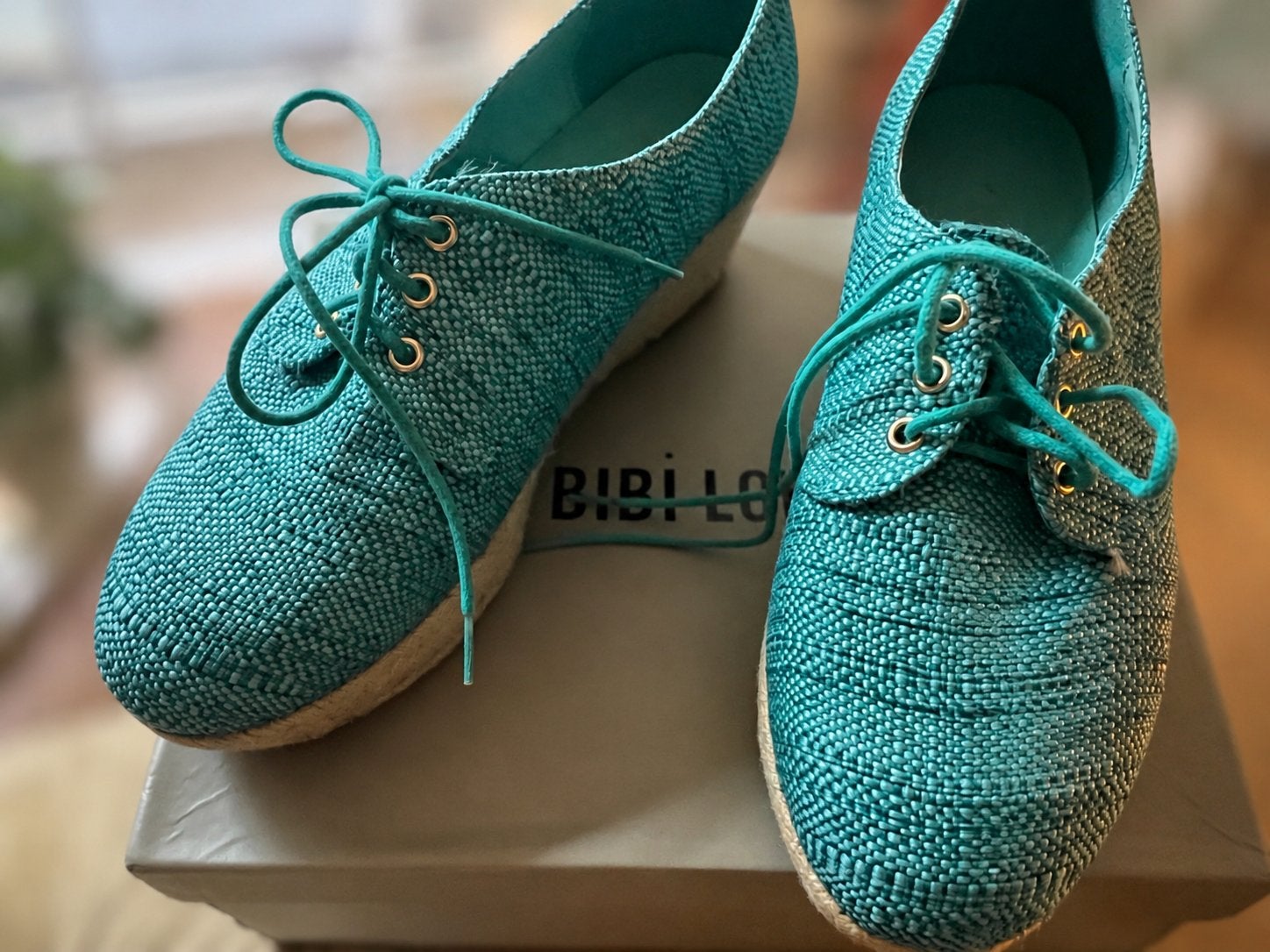 Bibi Lou schoenen maat 40 (valt als 39) turquoise, Verzenden, Zo goed als nieuw, Overige kleuren, Schoenen met lage hakken