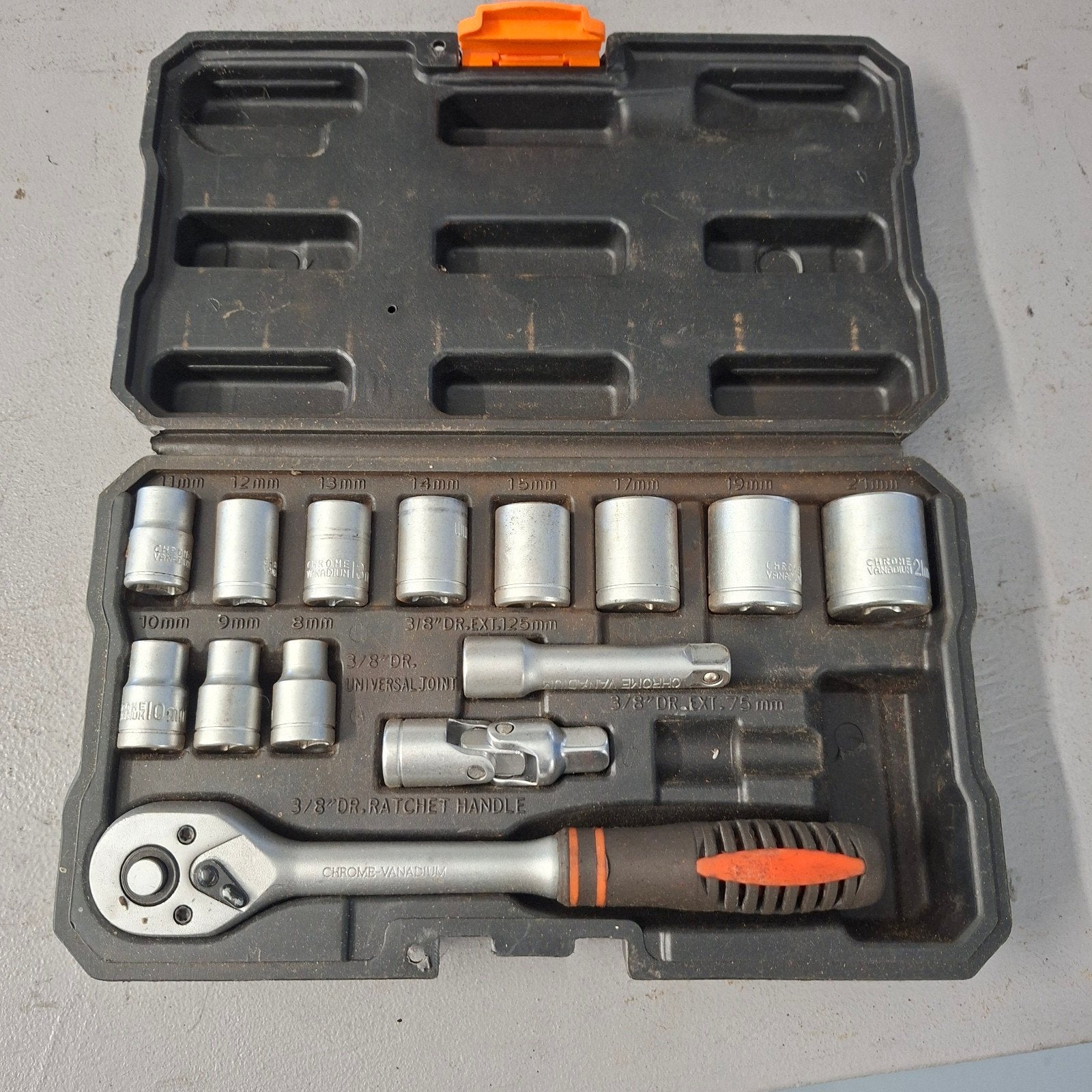 Werckmann Professional Tools doppenset met ratel, Ophalen of Verzenden, Gebruikt, Sleutel/ratel, Overige merken