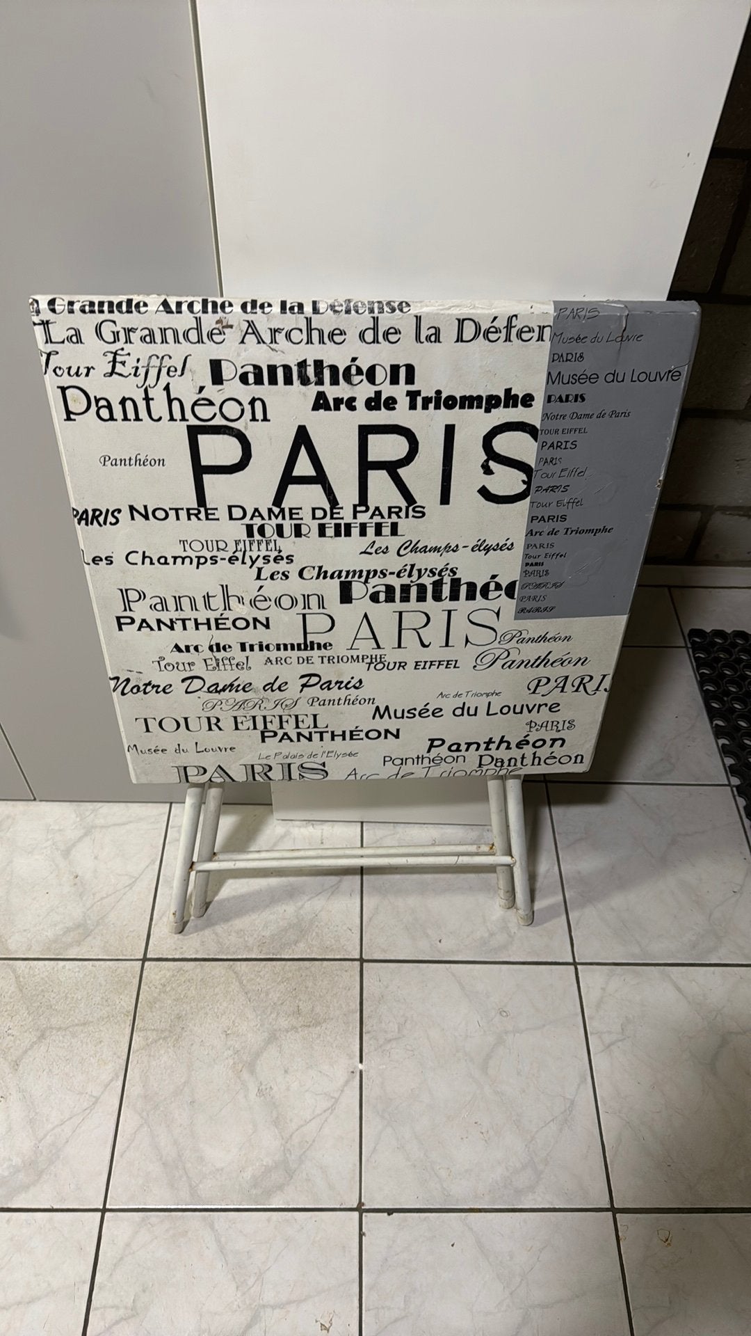 Klaptafel, Huis en Inrichting, Woonaccessoires | Krantenbakken en Lectuurbakken, Overige typen, Ophalen, Gebruikt, Hout