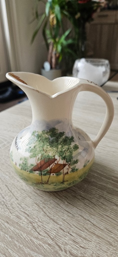 Handbeschilderd Gouds aardewerk kannetje – Gouda, Holland, Ophalen of Verzenden