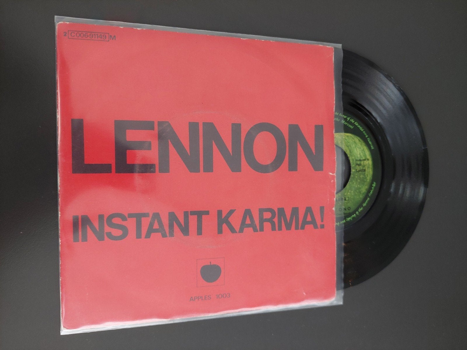 John lennon instant karma, Ophalen of Verzenden, Gebruikt, 7 inch, Overige genres