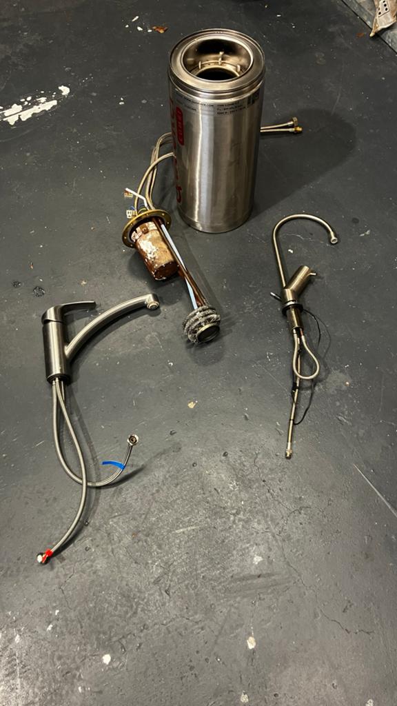 Quooker Combi boiler en kranen set, Ophalen, Gebruikt, Rvs, Kraan