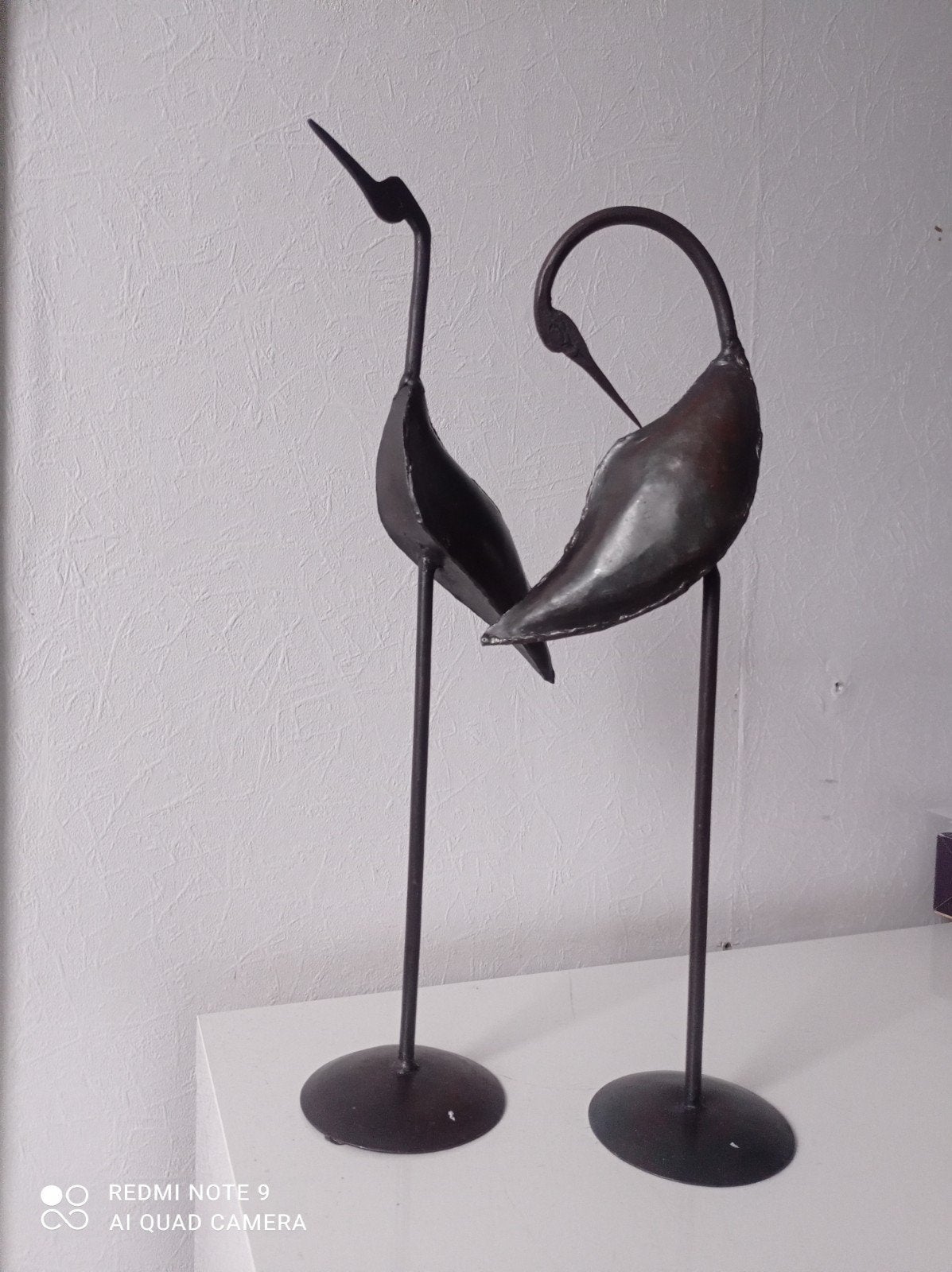 Metalen Kraanvogel Beelden - Set van 2, Ophalen of Verzenden