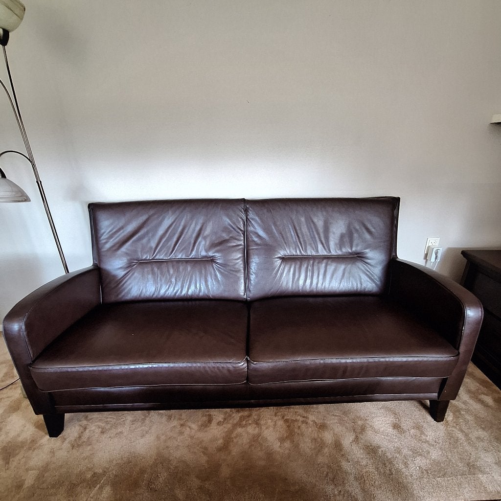 Tweezits bank (skai), Ophalen, Gebruikt, 150 tot 200 cm, Tweepersoons