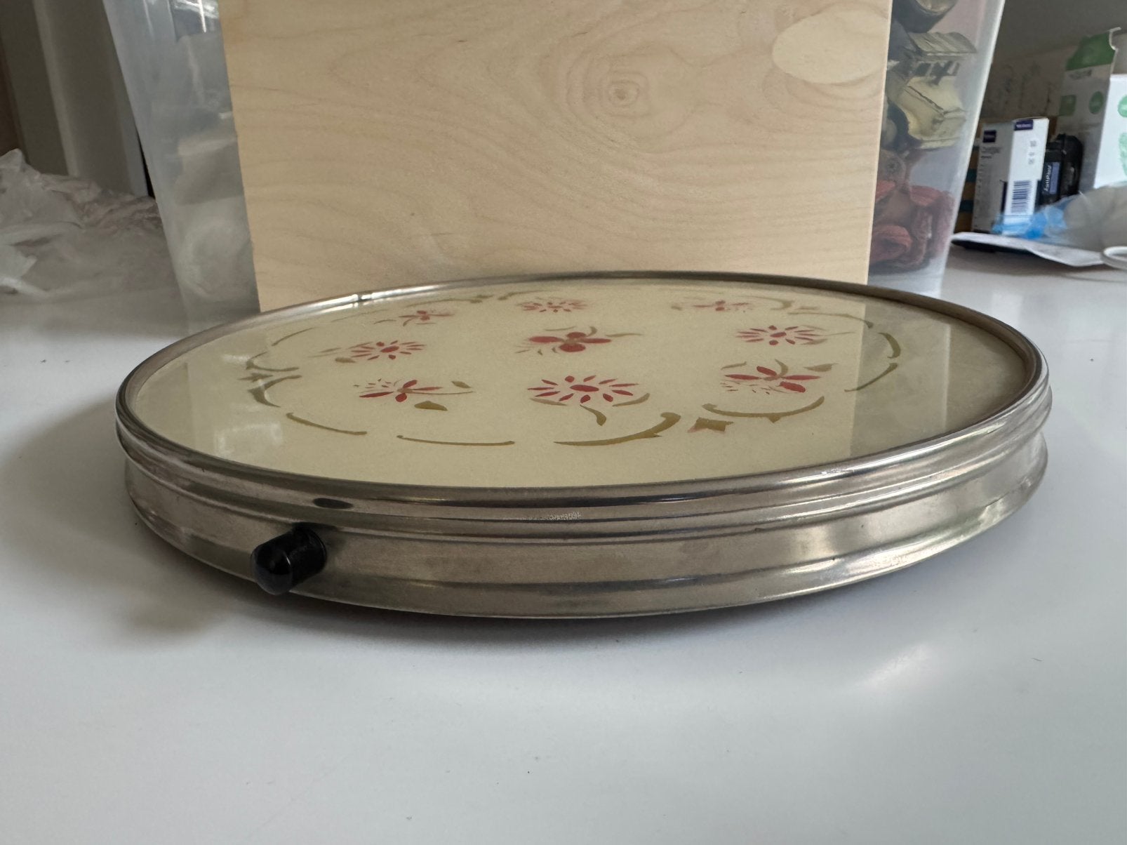 Leuk draaiplateau van 30 cm, Ophalen of Verzenden, Zo goed als nieuw, Hout
