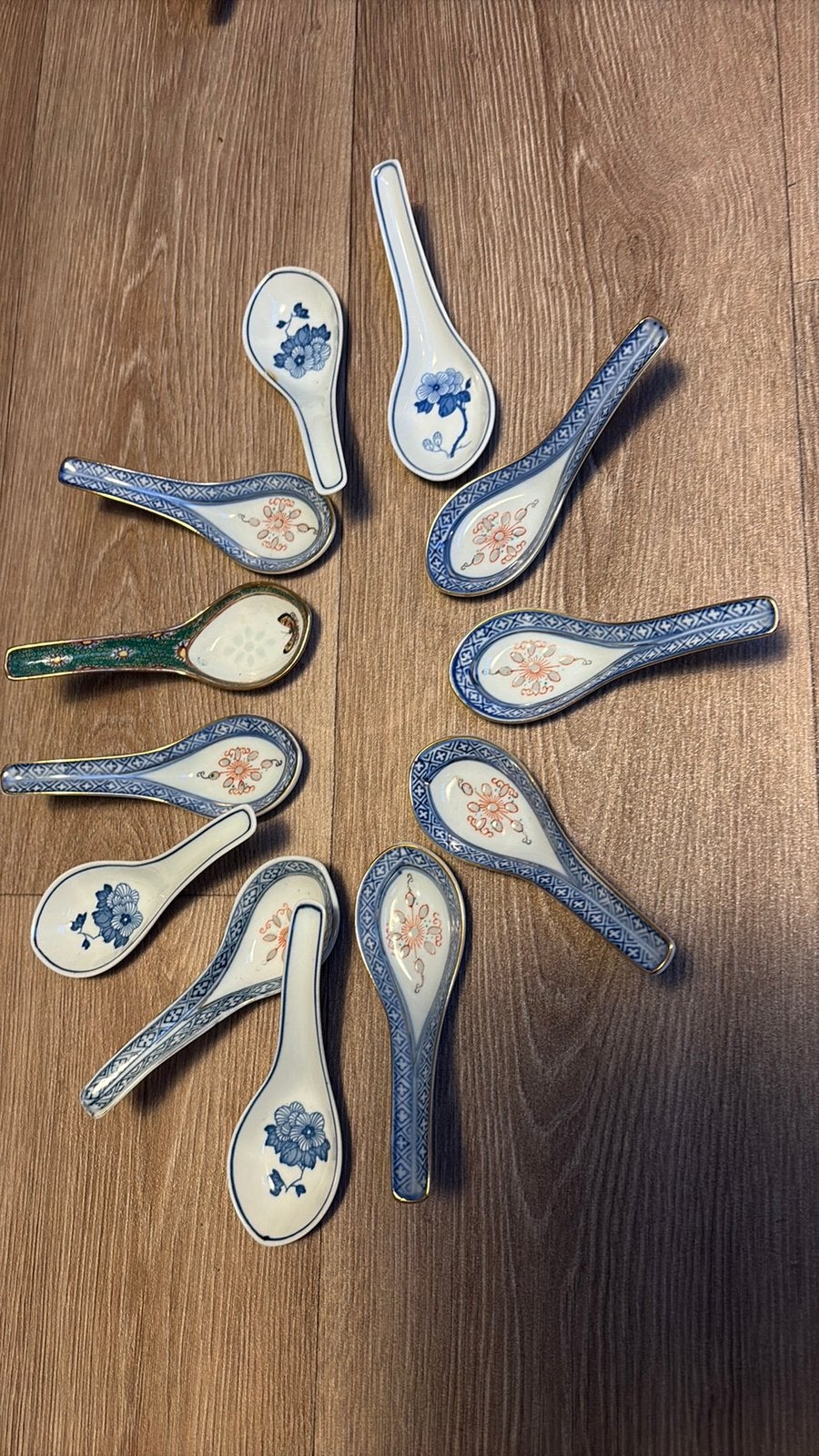 CHINESE SOEPLEPELS 12 stuks, Ophalen of Verzenden, Porselein, Overige stijlen, Overige typen