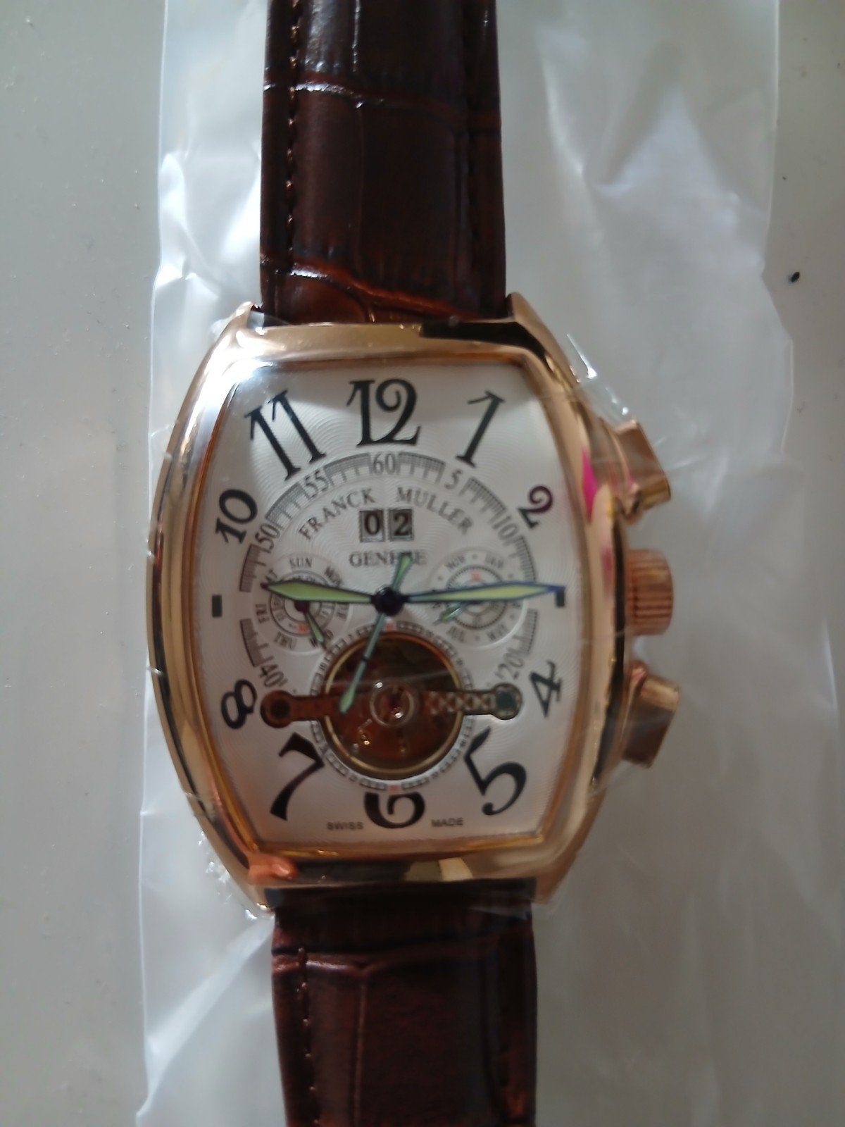 Franck Muller Tourbillon, Ophalen of Verzenden, Nieuw, Leer, Overige merken