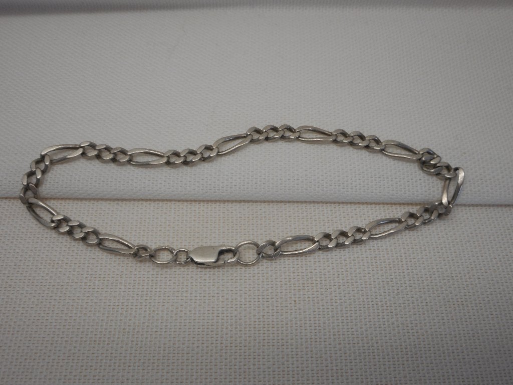 Zilveren schakel armbandje nr.1445, Verzenden, Zo goed als nieuw, Zilver, Zilver