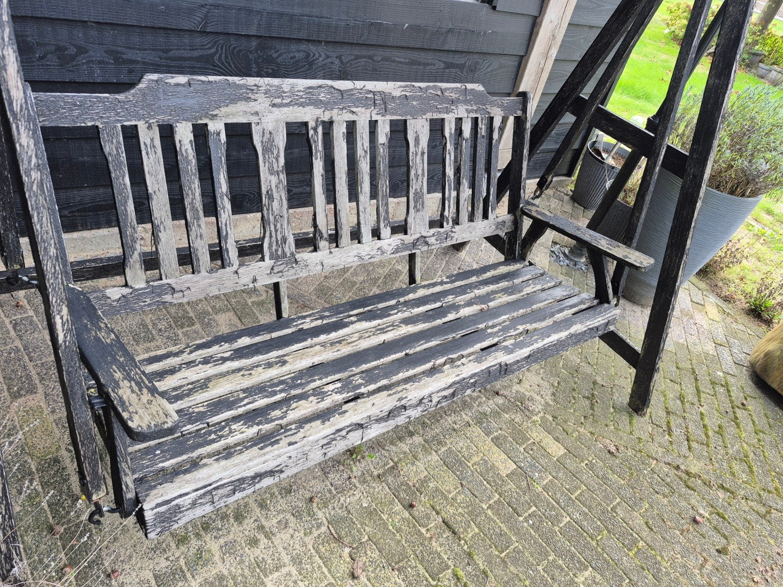 schommelbank, Ophalen of Verzenden, Gebruikt, Hout, Schommelbank